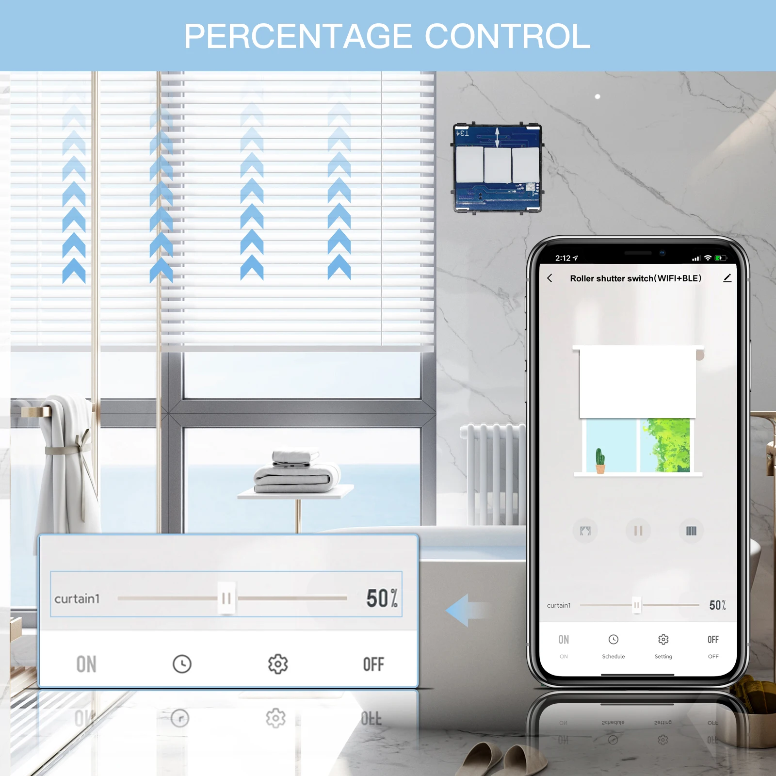 bseed wifi roller shutter switch touch blinds switch 01