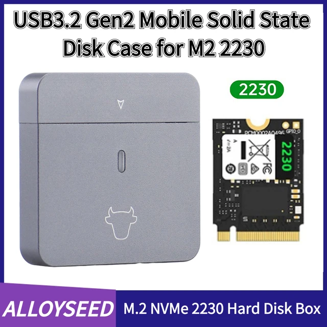 M.2 NVMe 2230 Hard Drive Box USB3.2 Gen2 SSD Enclosure Plug and Play External  SSD Case Aluminum Alloy M Key for M2 2230 SSD - AliExpress