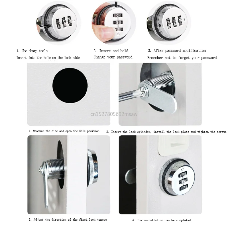 3 Digit Combination Password box Lock 20-30mm smart Cam Code Zinc Alloy for Mailbox Cabinet Door Security Hardware Combination