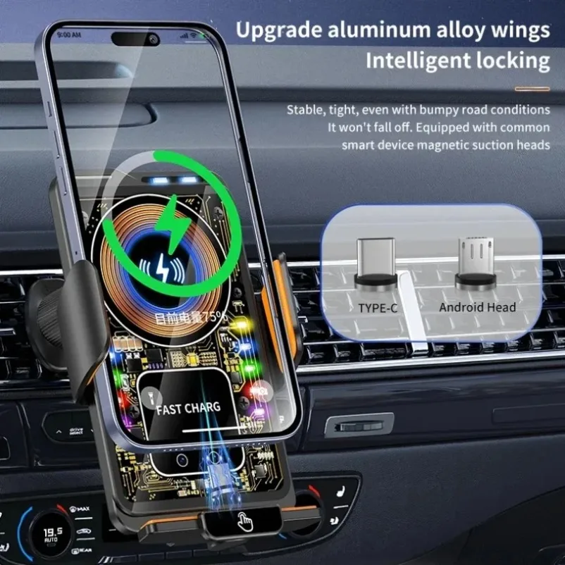 Magnetic Car Wireless Charger For iPhone Samsung