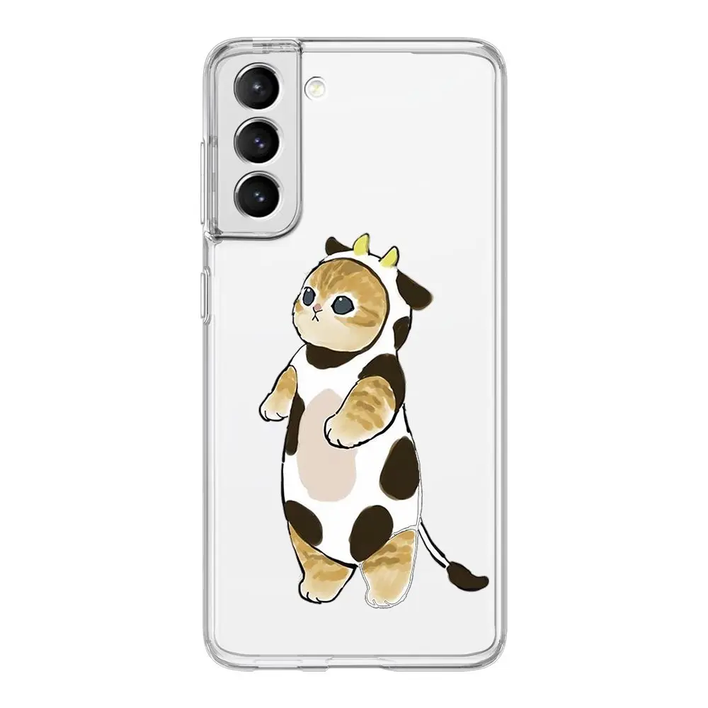 Adorable Cat Art Cartoon Silicone Clear Phone Case Cover