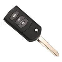 กุญแจรีโมทรถยนต์แบบพับได้ 3 ปุ่ม jingyuqin สำหรับ Mazda 5WK43449D /5WK43449E /5WK43449F 434MHz M2 Demio M3 Axela M5 Premacy M6 Atenza 2