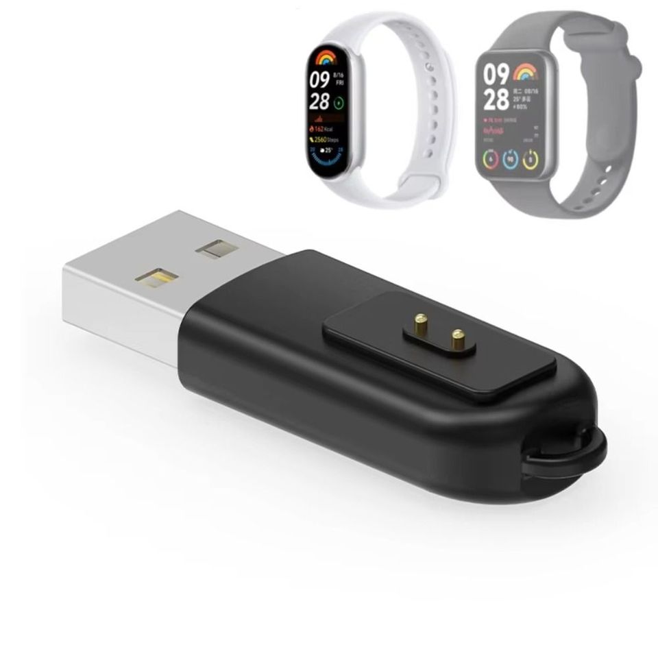 Mini USB Charger Dock Adapter Charger Portable Power Charge Holder for Xiaomi Band 9/8/Pro/Redmi Watch 4/3 Active Smart Band 2