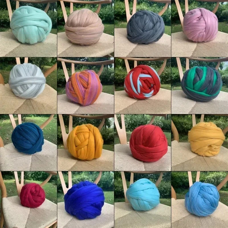 Needle Felting Kitblended Roving Ball 250G 13M Soft Needle Felting Wool Hand Dyed Wool Top Merino Mixed Artificial Roving needle felting wool