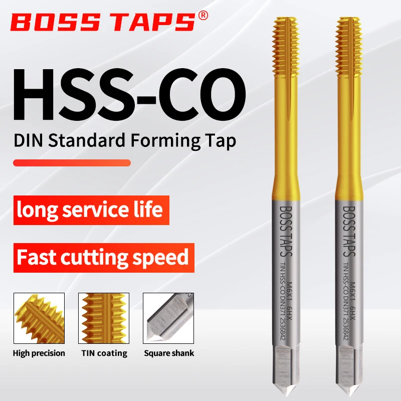 HSS-CO DIN 371 376 Standard Forming Roll Pointed Spiral Fluted Tap M2 M3 M4 M5 M6 M8 M10 M12 Machine