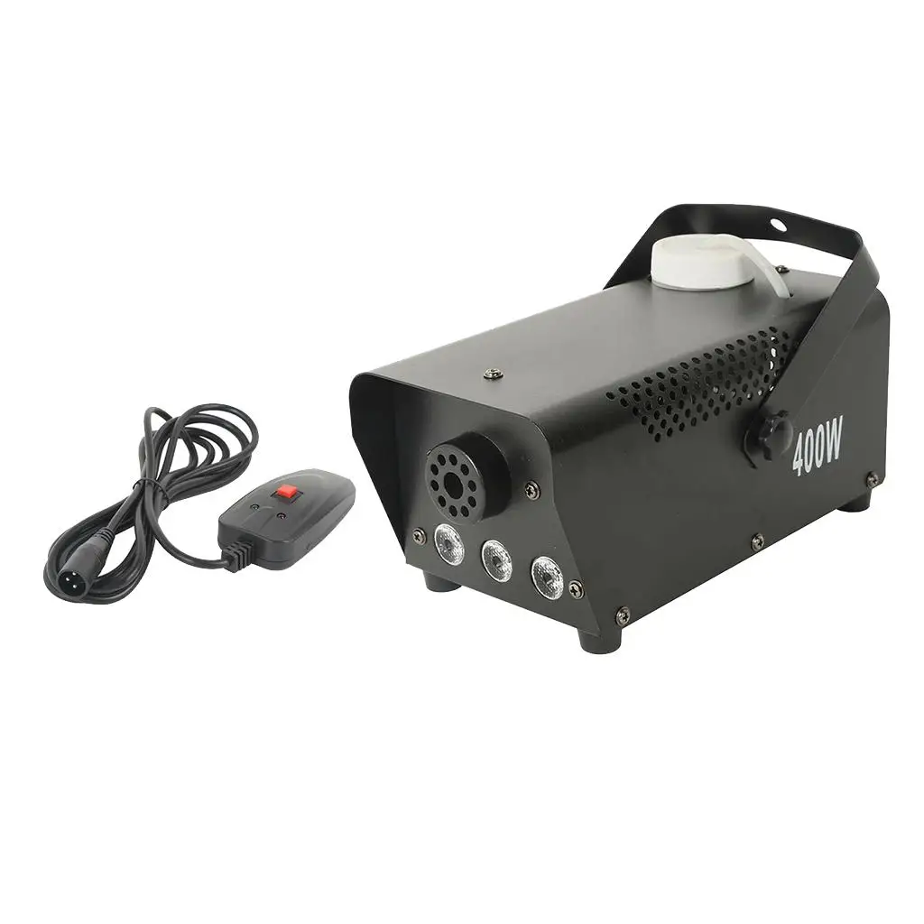 

Plastic 400W Fog Smoke Machine RGB LED Lights Stage Effect Wireless Remote