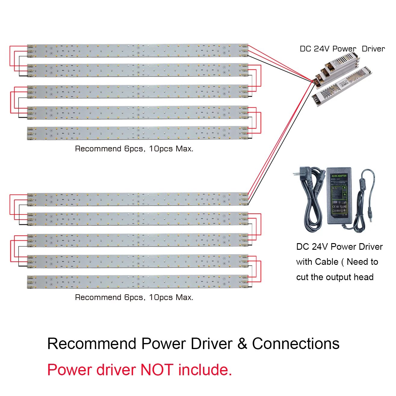 6pcs/Pack DC 24V 150W Constant Voltage Quantum Line LED Full Spectrum Grow Light Strips PCB Board Samsung LM281B+ LEDs