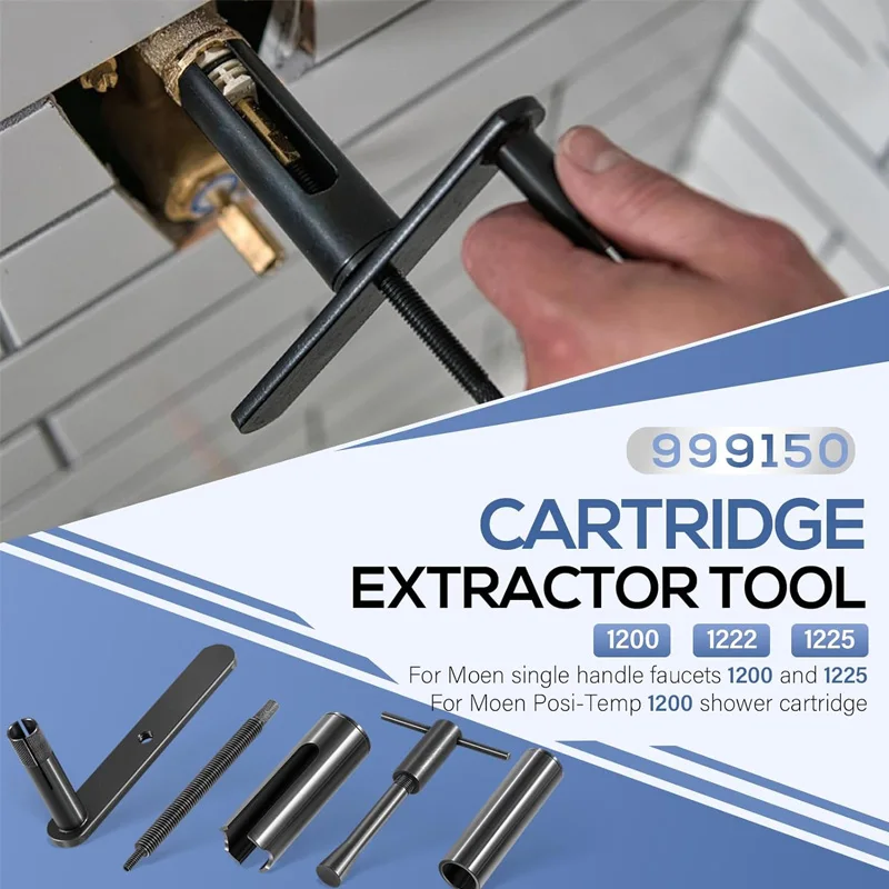 999150 Shower Cartridge Extractor Tool Cartridge Puller Tool For Moen 1200, 1222, 1225 Series Posi-Temp Cartridges 999150-6