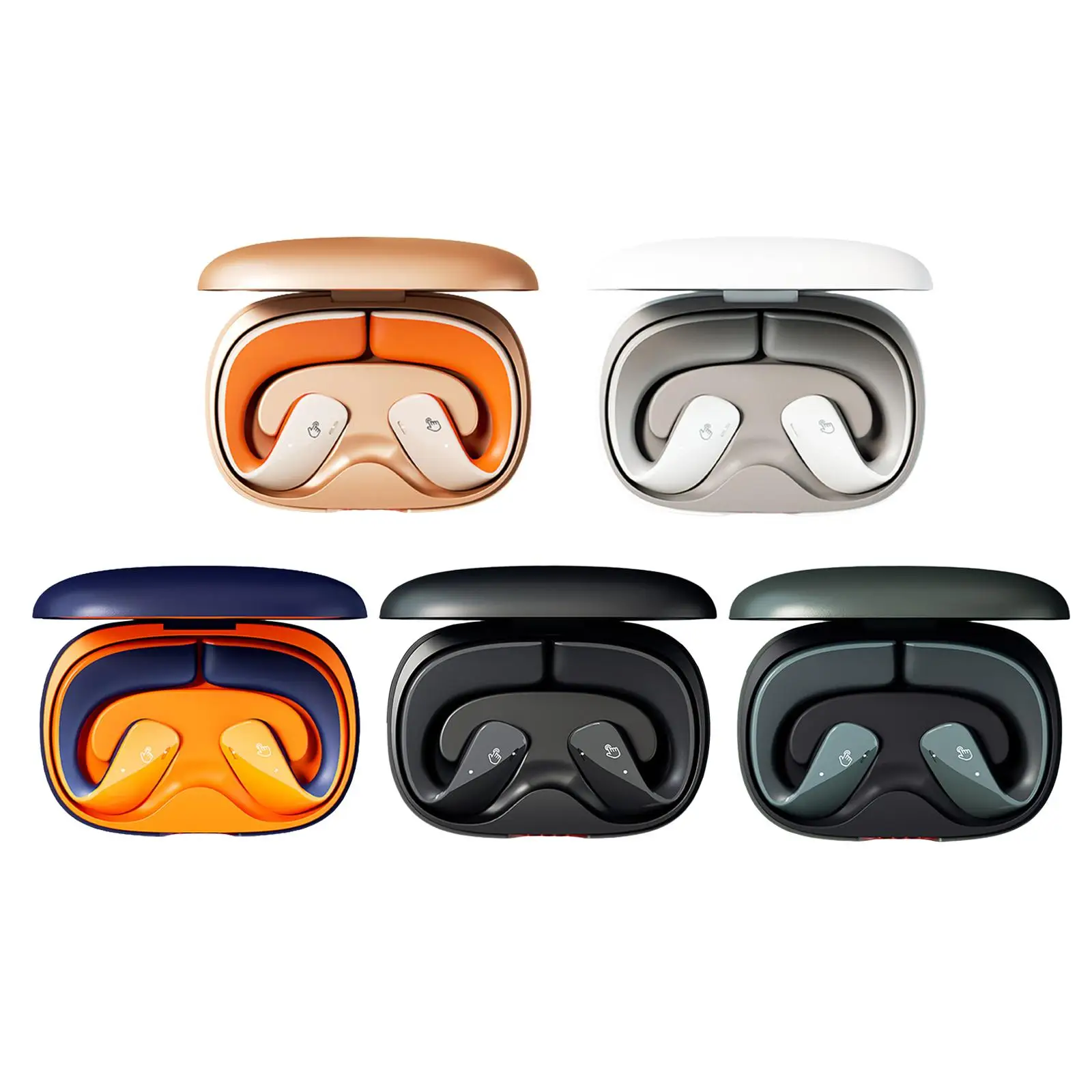 

Wireless Ear Clip Headphones Touch Control Noise Reduction Clear Calls Sports Earbuds for Workout Sport All Smart Phones Outdoor