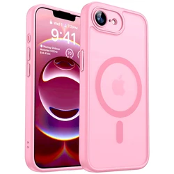 Luxury Matte Translucent Hard Case with MagSafe Charging Compatibility - iPhone 12 Pro Max (Pink)
