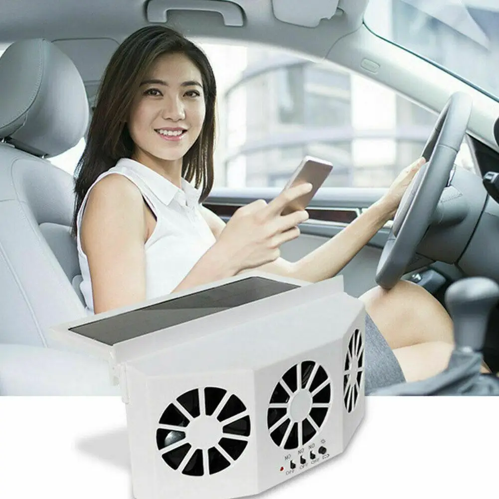 Summer solar car exhaust fan vent radiator cooling fan exhaust  deodorization automatic fan fan electric cooler ventilation Y3W9 -  AliExpress