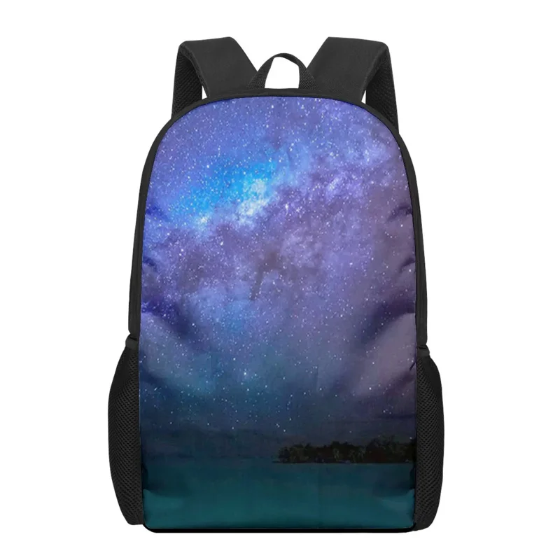 

Starry Sky Night View Landscape School Bags for Boys Girls Daily Casual Backpack Laptop Backpack Woman Men Travel Rucksacks