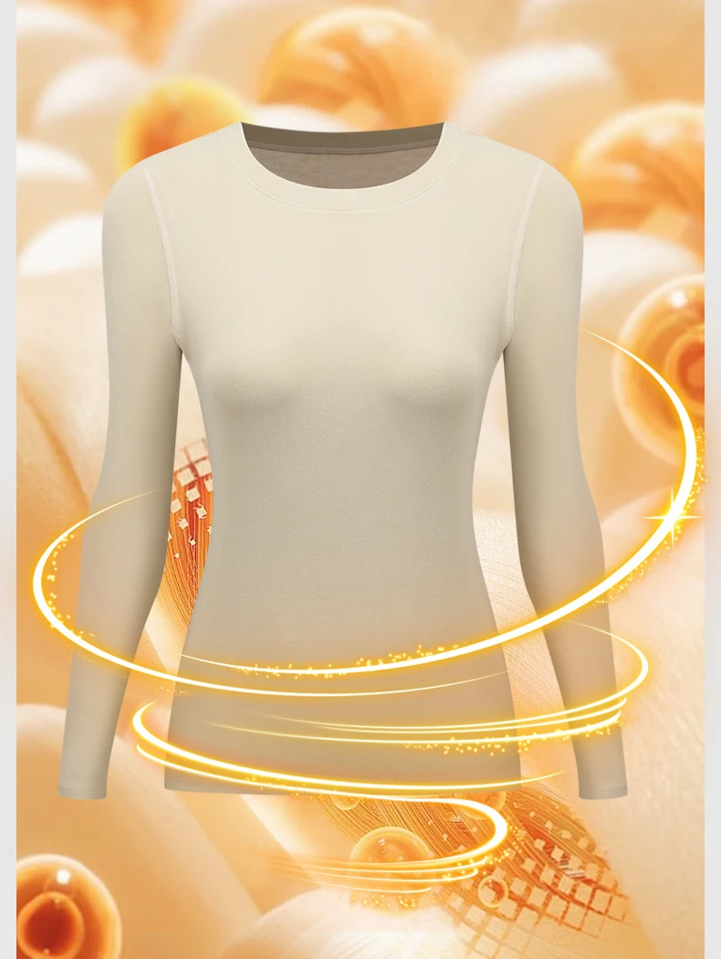 Winter frauen Thermo-unterwäsche Kaschmir seide patch Verdickt Einfarbig Casual Bodenbildung Shirt Warme Hosen Pyjama Paare Set – Detail 3