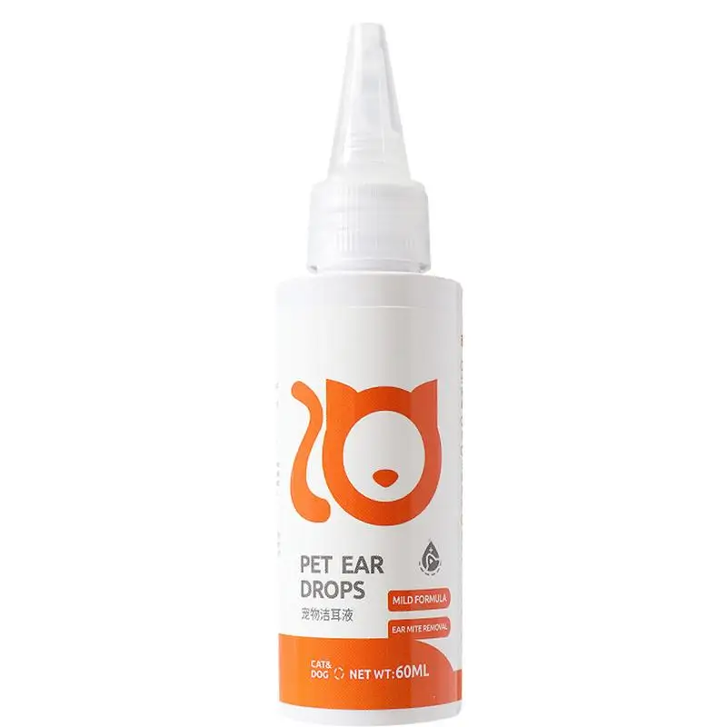 

Pet Ear Drops 60ml Cat And Dog Ear Cleaner Wash Liquid Mild Cleans Ear Canal Controls Odor Soothe Itchiness For For Dog Ear Care