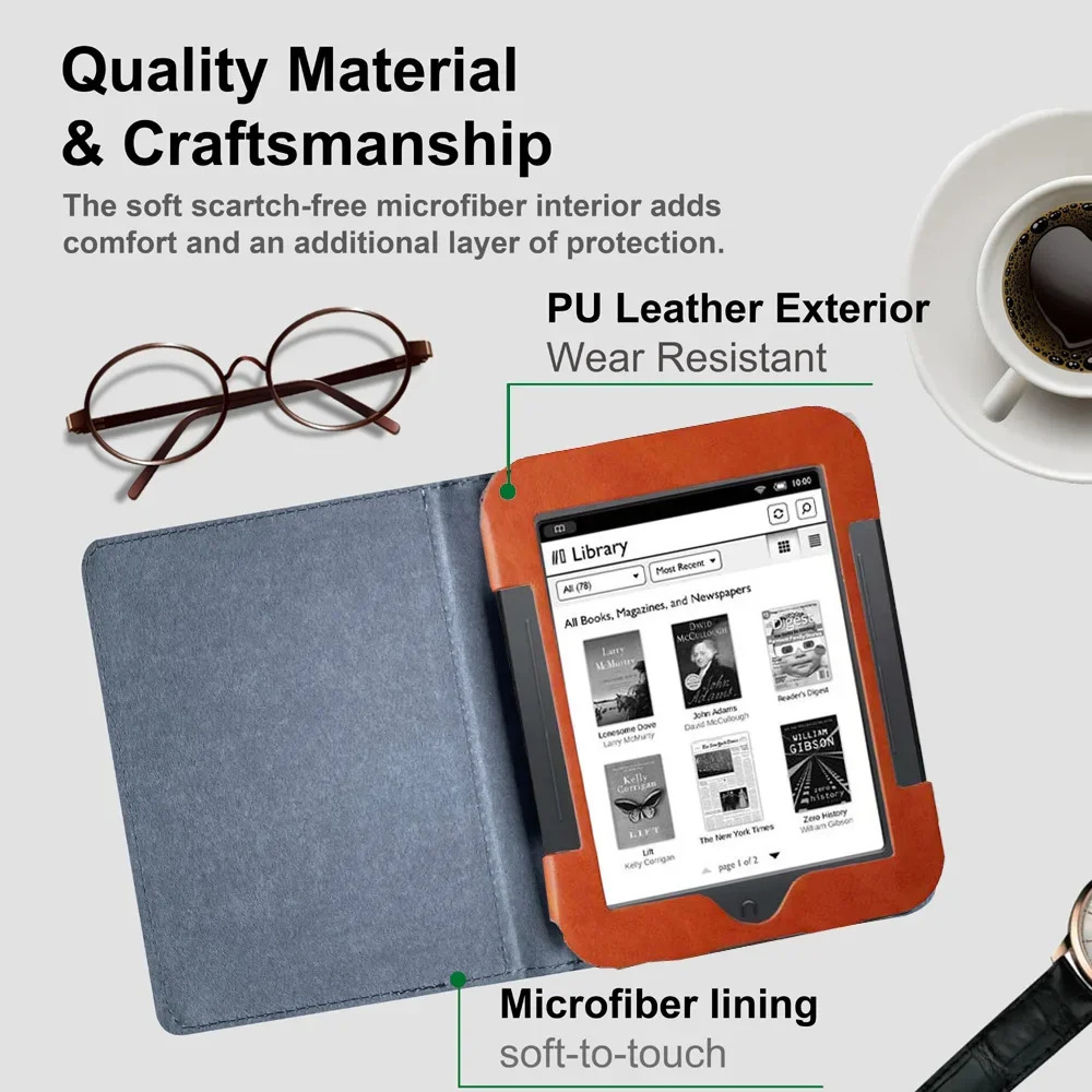 GlowLight eReader Folio Case - Elegant Protective Cover