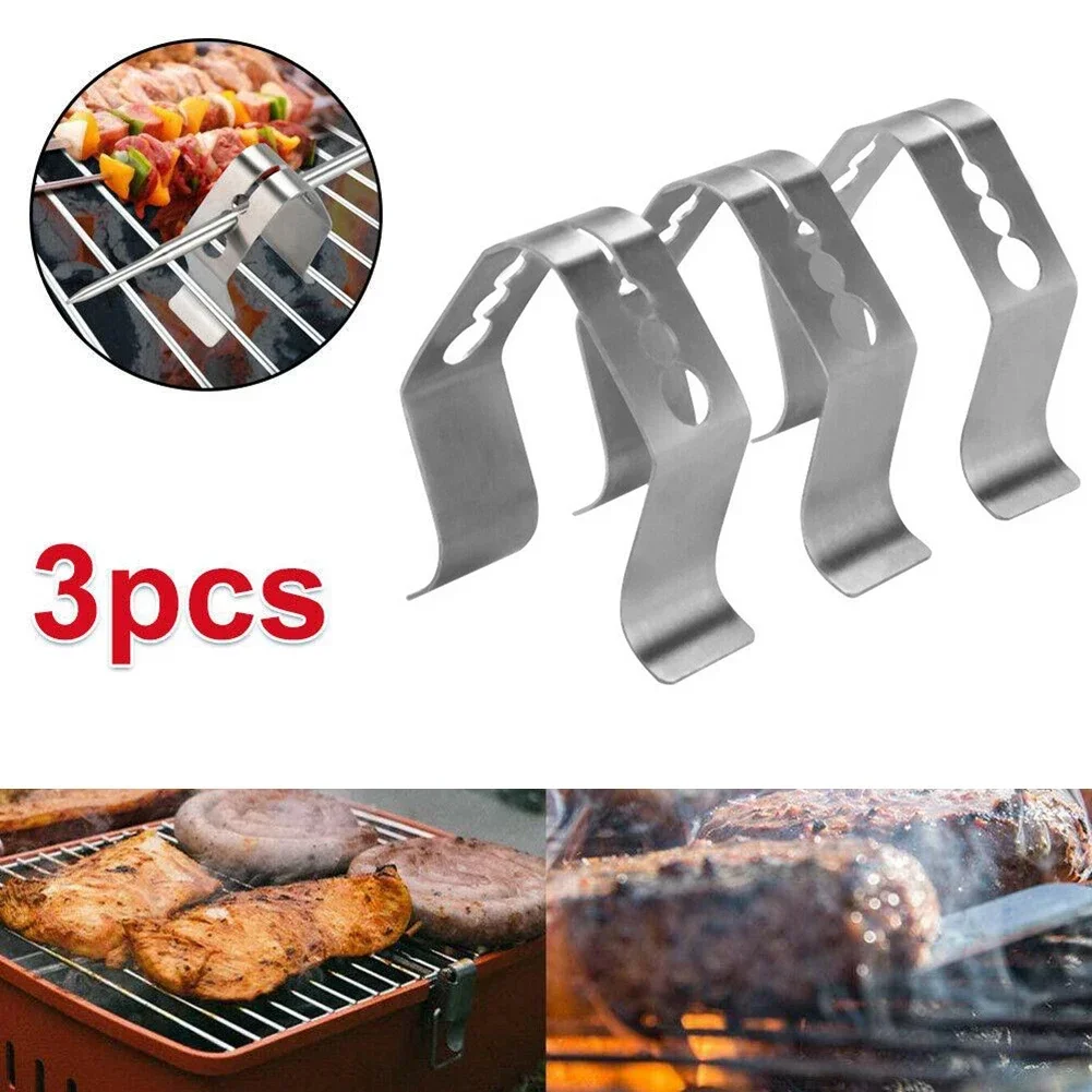 For Maverick iGrill APP Compatible Probe Clip Holder Set of 3 Stainless Steel Clips for Efficient Temperature Monitoring