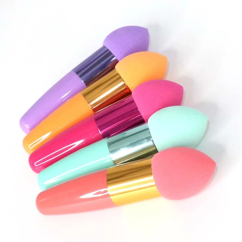 Mushroom head Foundation Powder Puff Women Beauty Sponge With handle Smooth Shaped Professional Cosmetic makeup Tool |