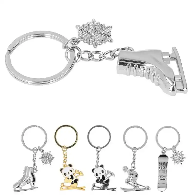 Ski Keychain Stylish Skiing Keychains for Daily Use durable animal keychains fine stitching wide application tiger doll keychain tiger pendadnt keychain