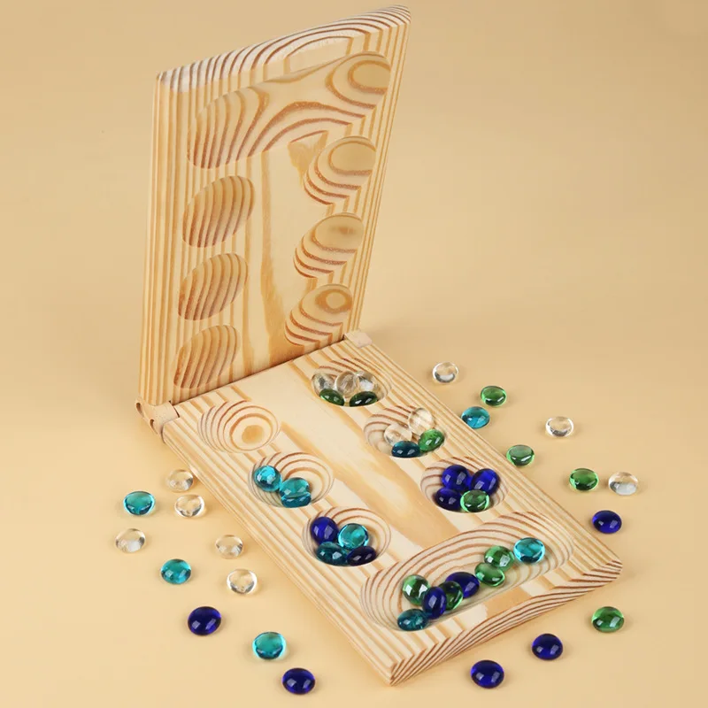 Board Game Table Games Mancala Board Game Wooden Board for Adults & Kids