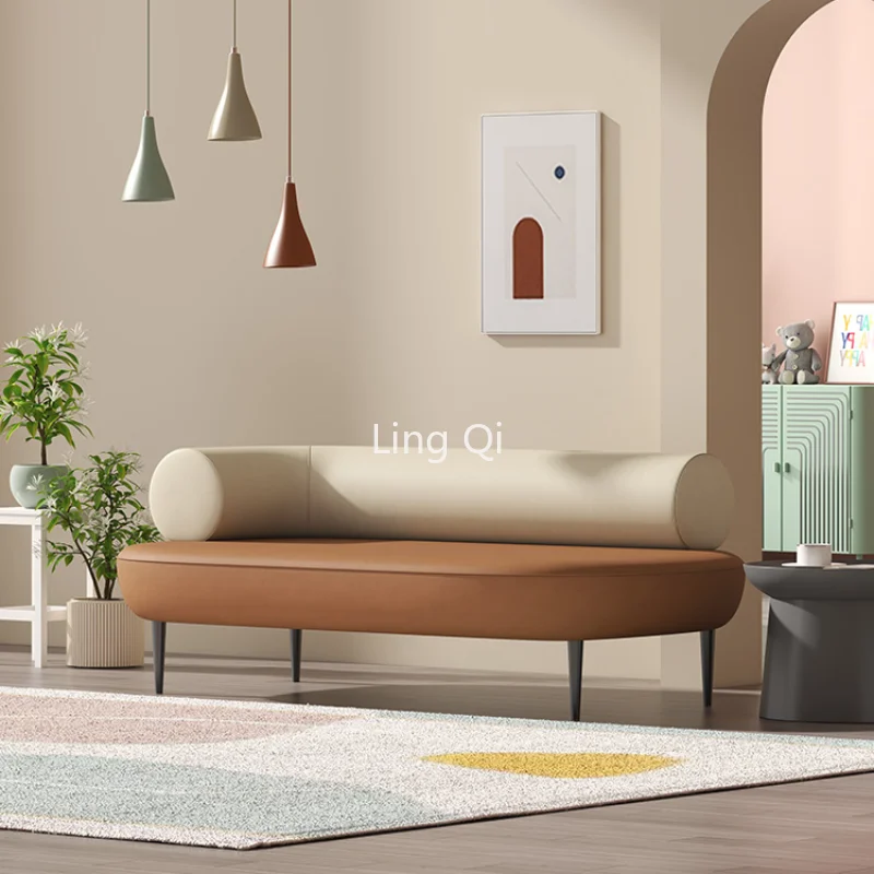 

Relax Vintage Sofa Leather Stretch Living Room Unusual Modular Lazy Couch Unusual Modern Designer Canape Salon Home Furniture