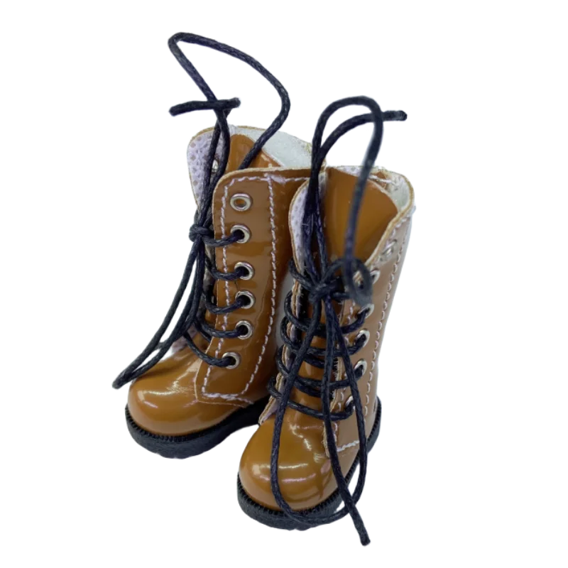 3.2cm Doll Boots for Blythe Doll Toy 1/8 Mini Leather Dolls Shoes for Blyth Azone BJD Casual Puppet Shoes Accessories doll accessories doll shoes