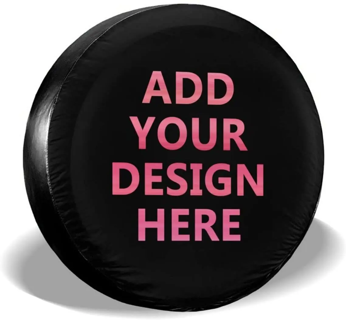 car stickers Custom Spare Tire Cover COVER CAR Your ImageText Name Universal Wheel Tire Protector Fit Camper Tires car OUTDOOR Custom cover car decals Other Exterior Accessories