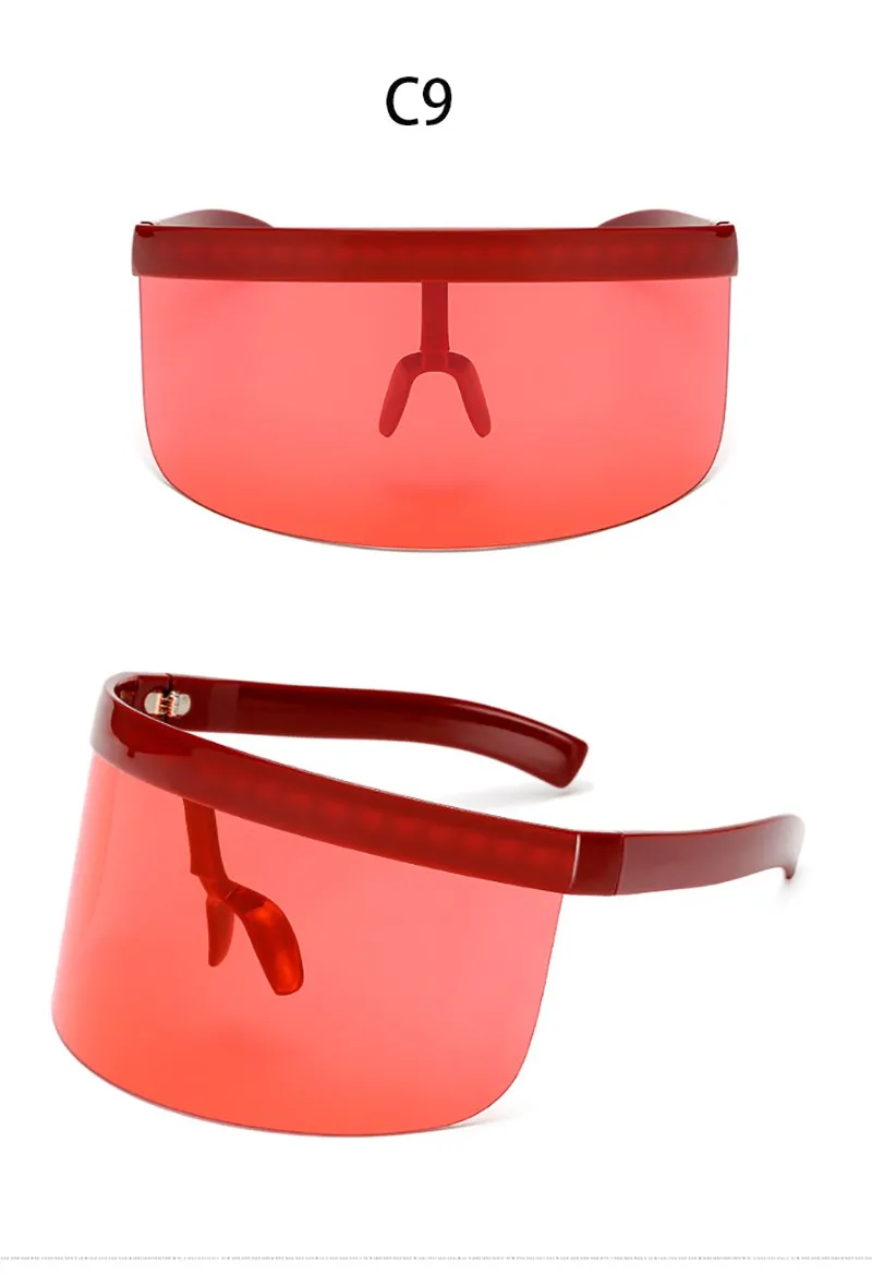 Designer Visor Sunglasses For Women And Men Large Half Frame_voghion.com