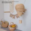 Woven Hot  Balloon Handcrafted Exquisite Details Rattan Weaving Decoration for Kids Room Party Photo Prop 1