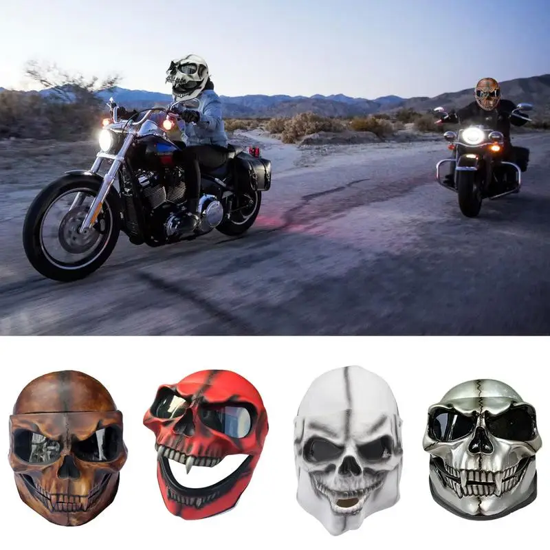 

Ghost Skeleton Helmets Skull Skeleton Helmets Full Face Skull Face Cover Goggles Motorcycle For Halloween Game Movie Props Party