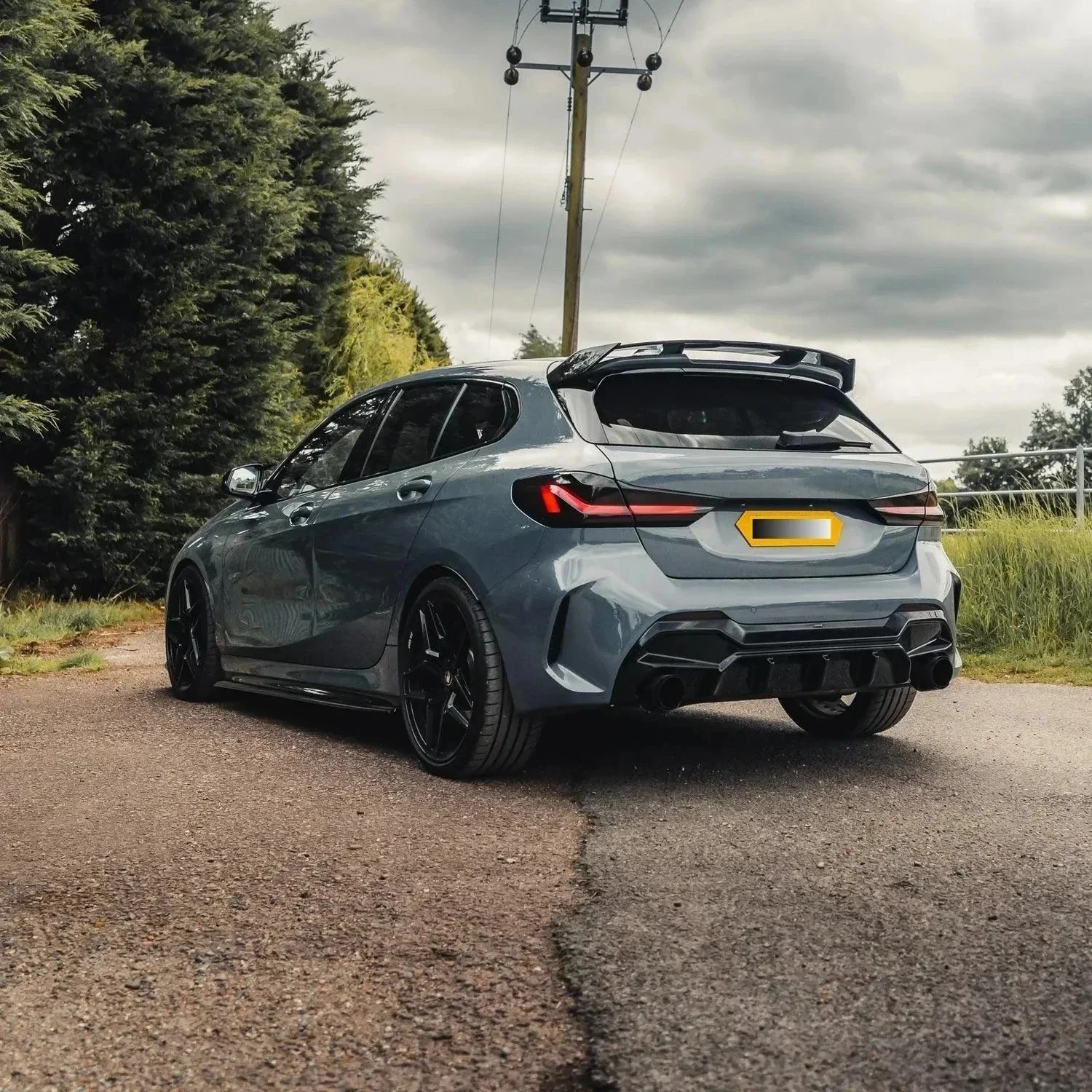 BMW 1 시리즈 F40 118i 120i 120d 128ti M135i M 스포츠 2019-2024 리어 범퍼 디퓨저 립 스포일러 개조 퍼포먼스 스타일