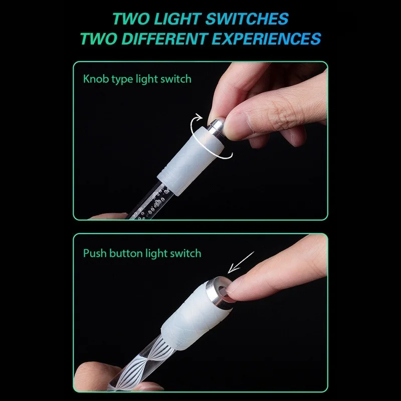 Spinning Pen Colorful LED Light Release Pressure Finger Rotating Pen Acrylic Luminous for Adults Children Antistress Toys