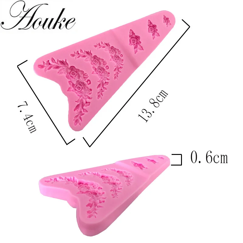 Description Picture 3 of itemDIY Epoxy Resin Flower Decoration Silicone Mold Chocolate Mold Kitchen Dessert Cake Baking Decoration Flower Shape Silicone Mold