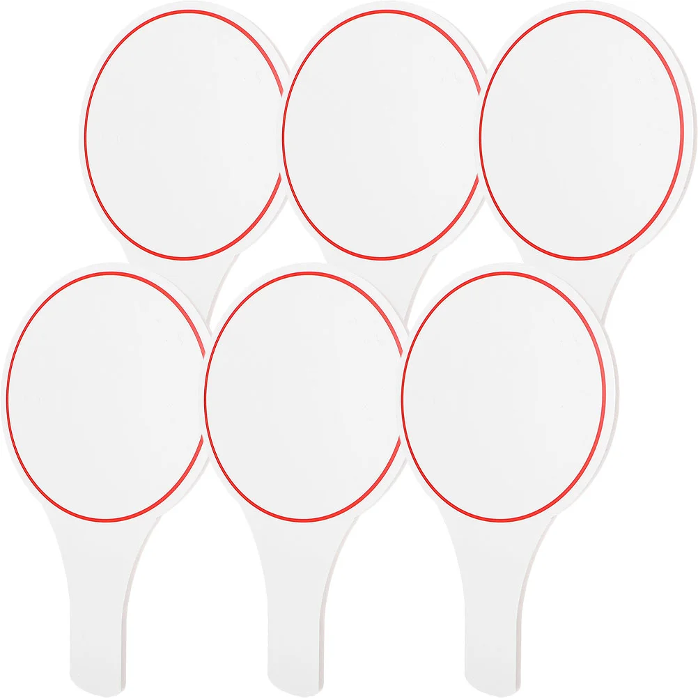 Gadpiparty Erasable White Boards 6Pcs Dry Erase Paddle Judges Scoreboard Blank Scoring White Boards Erasable Voting