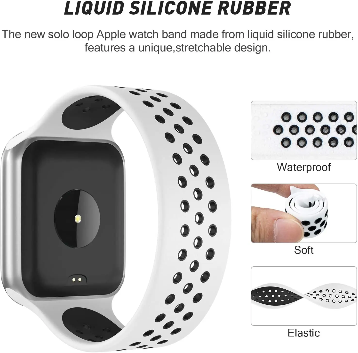 Stylish Silicone Solo Loop Watch Band