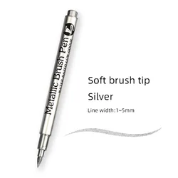 Metallic Gold & Silver Waterproof Permanent Paint Marker (Soft-Silver (1pcs))