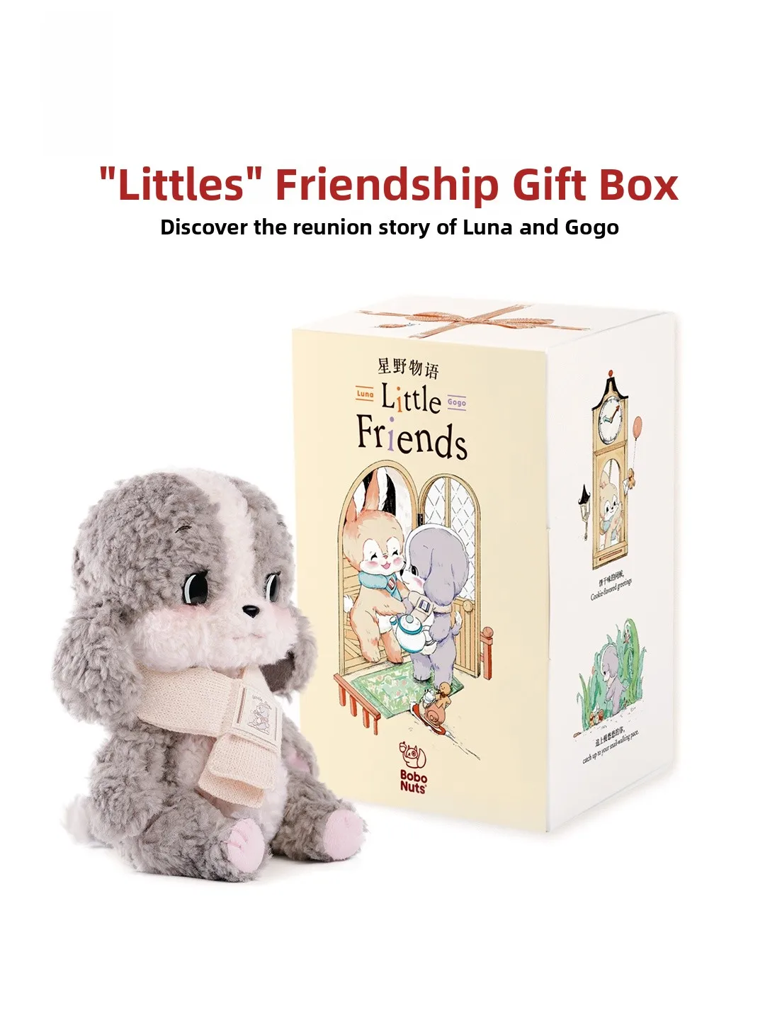 Bobonuts Doggo Plu Toy Stuffed Doll Fabric Art Birthday Gift for Girls Comforting Pal Handheld Doll PP Cotton Filled