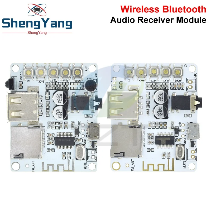 TZT TF-Karten Bluetooth-Audioboard mit USB-Anschluss, Dekodierung, Wiedergabe, 5V Stereo-Musikmodul