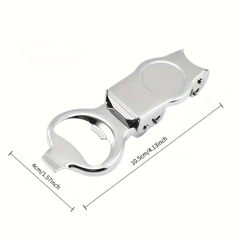 Heavy-Duty Stainless Steel Bottle Opener - Manual Folding Can Opener with One-Touch Opening, for Beer, Soda, Carbonated Drinks