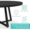 Black Round Dining Table for 6 - Modern Circle 51 Inch Large Room Kitchen Dinning Tables for 4 to 6 Person Seats Small Spaces 6