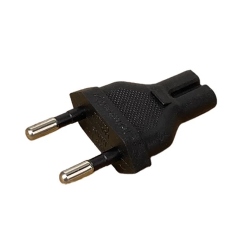 2-Pin Eu Male To Iec 320 C7 Female Ac Adapter 2.5A Fuse, Eu Industrial Heavy Power Converter plug adapter,power plug adapter,eu plug adapter