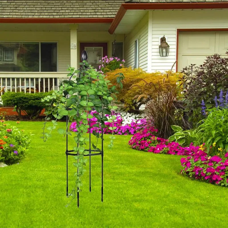 Traliccio Da Giardino A Forma Di Obelisco In Metallo, H 120cm - Supporto Per Piante Rampicanti, Rose E Ortaggi - 5