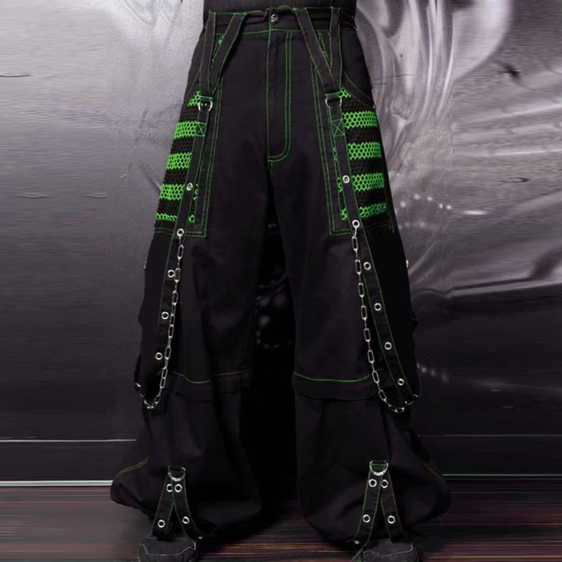 Punk Style Y2k Wid Leg Denim Pants E-girl Gothic Loose Trousers Cyber Grunge Cargo Pants Harajuku High Waist Baggy Jeans Women 5