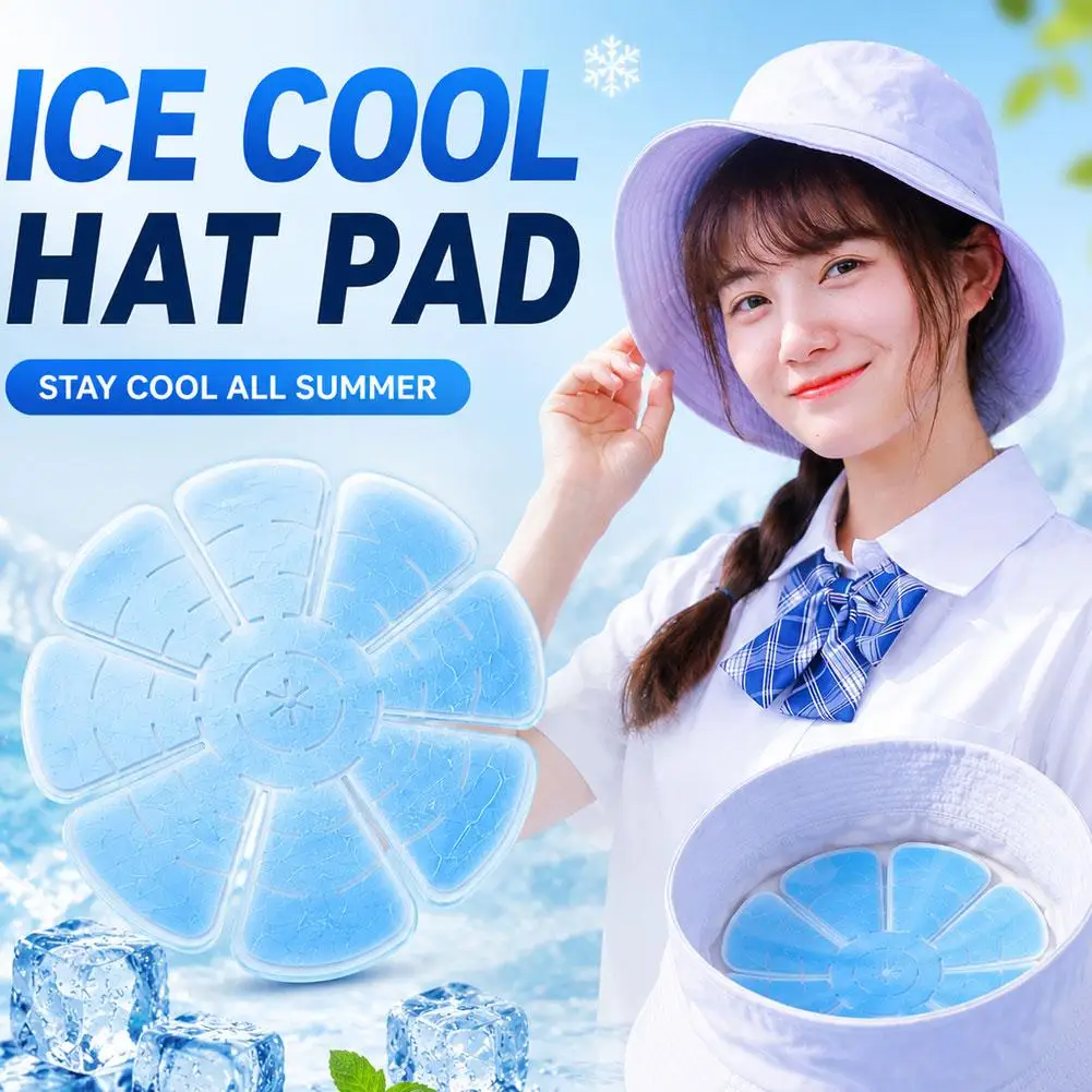 PCM 쿨링 캡 라이너 조절 가능한 아이스 패드, 여름용 유니버셜 모자, 즉각적인 쿨링 젤 포함, 야외 및 더운 날씨에 적합