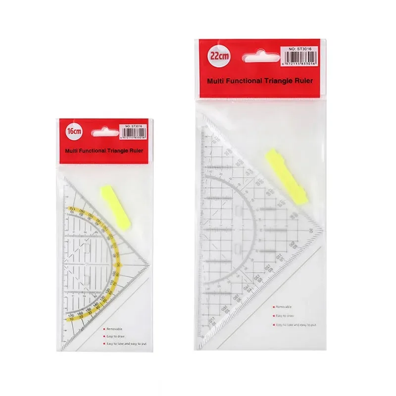 Isosceles Triangle 16CM Hand-drawn Triangle Board 22CM Professional Special Ruler Protractor Woodworking Interior Drawing Desin