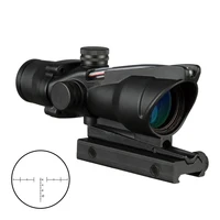 4X32 Hunting Riflescope Real Fiber Optics Grenn Red Dot Illuminated Etched Reticle Tactical Optical Sight 1