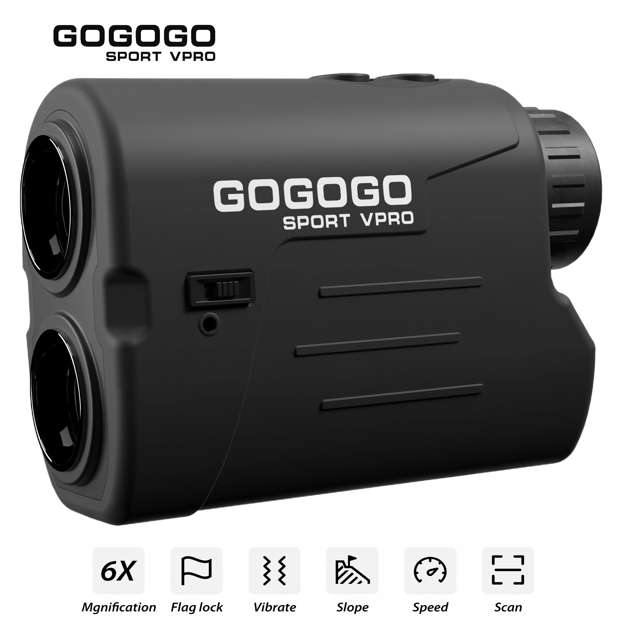 

Gogogo Sport Vpro Laser Golf/Hunting Rangefinder 6X Clear View 600/ 1000m Range Finder with Slope Pin-Seeker Flag-Lock GS03MTL