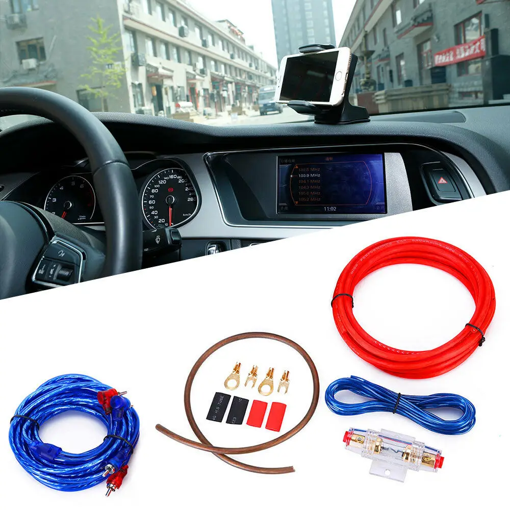 60 AMP Fuse Holder Car Audio Speakers Wiring Kits Cable Amplifier