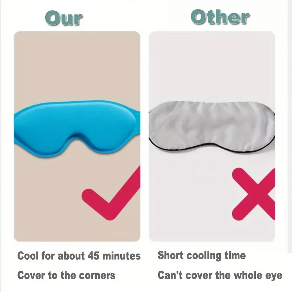 ReusableIce Eye Mask Gel Reduce Dark Circles Relieve Fatigue Lessen Eyestrain Cooling Reusable Sleeping Eye Gel Patches Mask