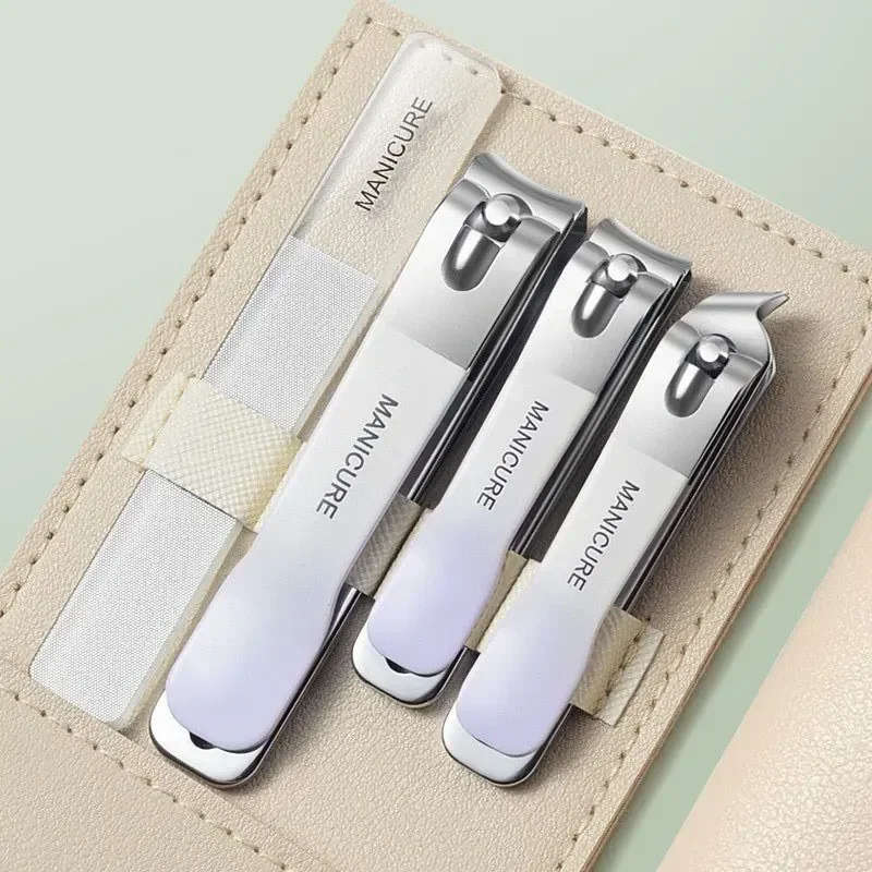 Gradient Nail Clippers Set Ultra Sharp Sturdy Fingernail Cutters Professional Nail Clippers Pedicure Care Tools 4pcs