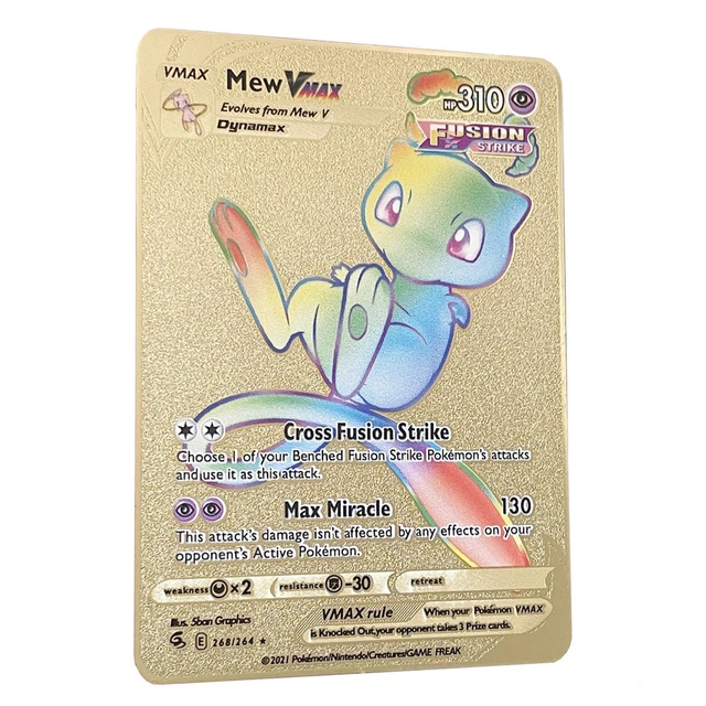 Rainbow Mew Pokemon Card, Golden Mew Pokemon Card